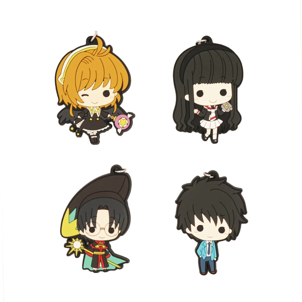 Резиновый брелок для ключей CARDCAPTOR SAKURA Anime CARD CAPTOR KINOMOTO Daidouji Tomoyo LI SYAORAN TOUYA|Игровые