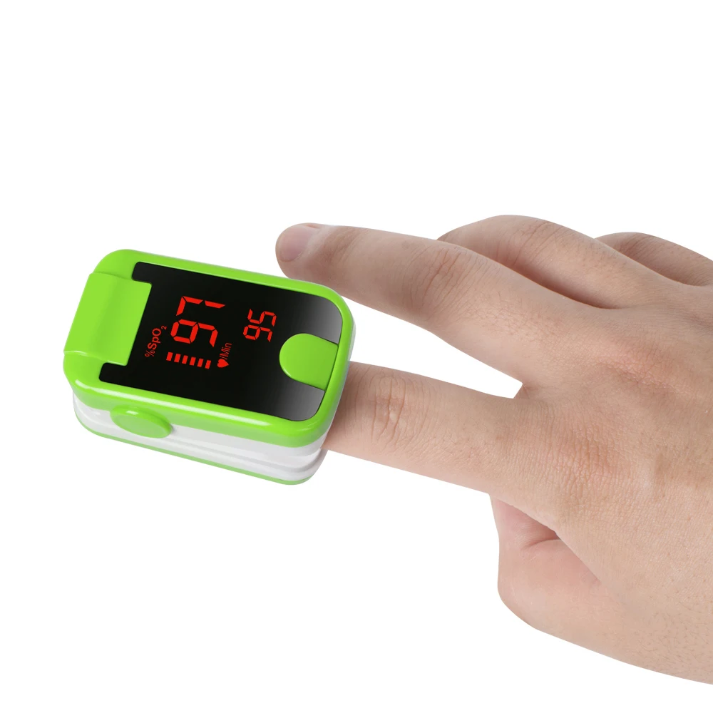 Светодиодный Пальчиковый пульсоксиметр кислородный SpO2 PR монитор медицинский