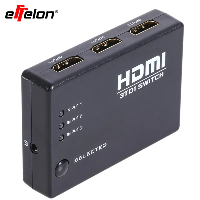 Effelon 3-Порты и разъёмы HDMI коммутатор 3x1 Auto Switcher высокое Скорость переключатель с