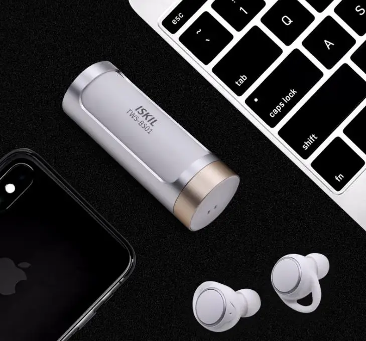TWS гарнитура беспроводная Bluetooth наушники с зарядным гнездом|Наушники и гарнитуры|
