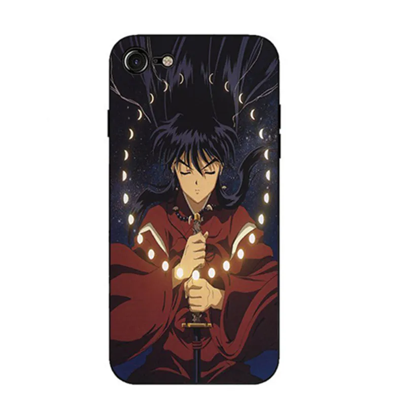 Inuyasha Аниме Мода жесткий и прозрачный чехол для телефона iphone 6 6s 7 8 плюс X10 5 5S 5C 4 4S |