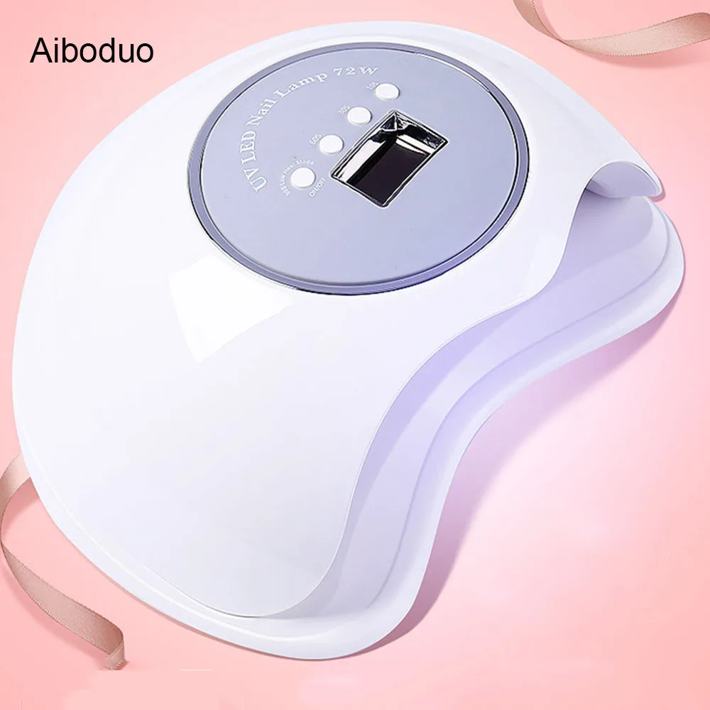 Aiboduo 72 Вт ЖК Сушилка для ногтей всех гелей Быстрая Сушка УФ светодиодный