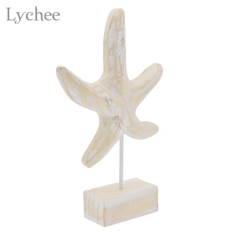 Деревянные фигурки Lychee Life в средиземноморском стиле морская звезда раковина