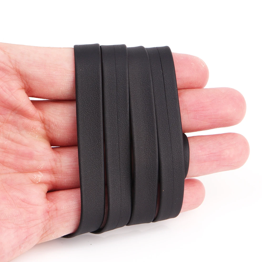 

XCHARMS 10MM Black Flat Soft PU Leather Cord & Rope Jewelry Findings Accessories Fashion Jewelry Making Materials for Necklace