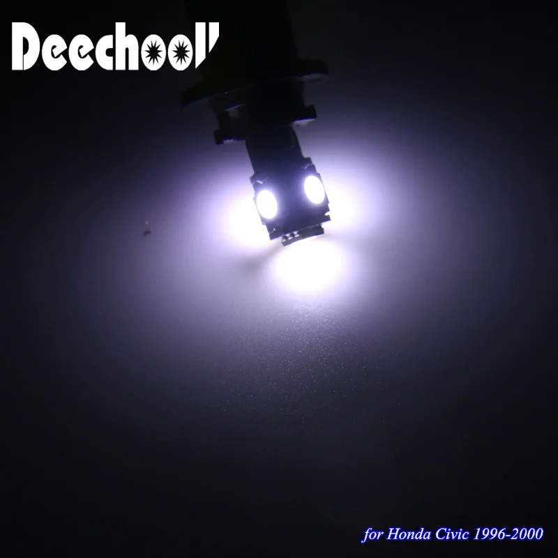

deechooll 11pcs Car LED Light for Honda Civic 1996-2000,White Auto Dome Light Bulb for Honda Civic 96-00 Interior Reading Lights