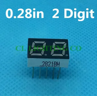 Бесплатная доставка 7 сегментный общий катодный 2 бит цифровой трубки 0 28 &quot0