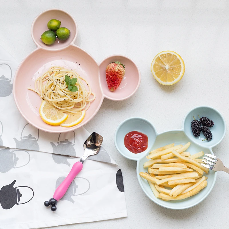 Детская кухонная миска с рисунком Микки соломенная Экологически чистая здоровая