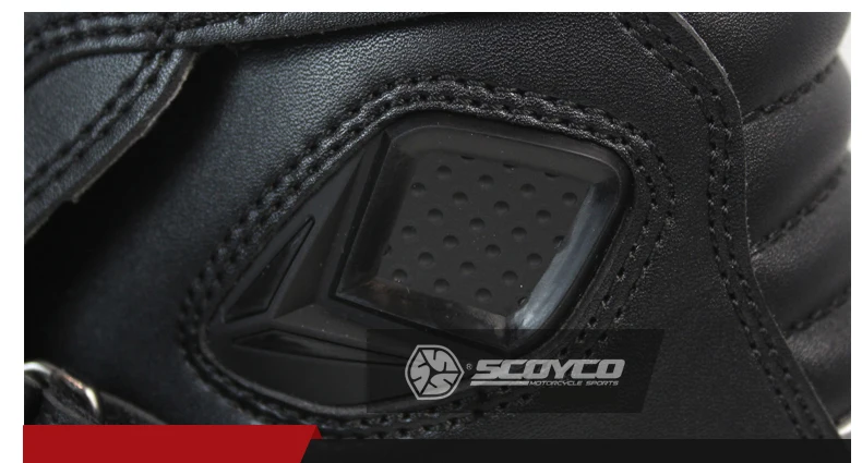 SCOYCO Moto Racing искусственная кожа мотоциклетные водонепроницаемые сапоги обувь мотоцикл короткие для верховой езды спортивная дорога Профессиональный Botas T011W