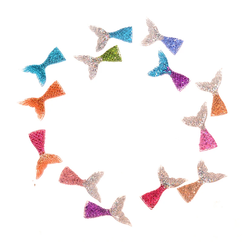 8 шт. Блестящий кристально чистый хвост русалки ломтики слизи наполнитель для