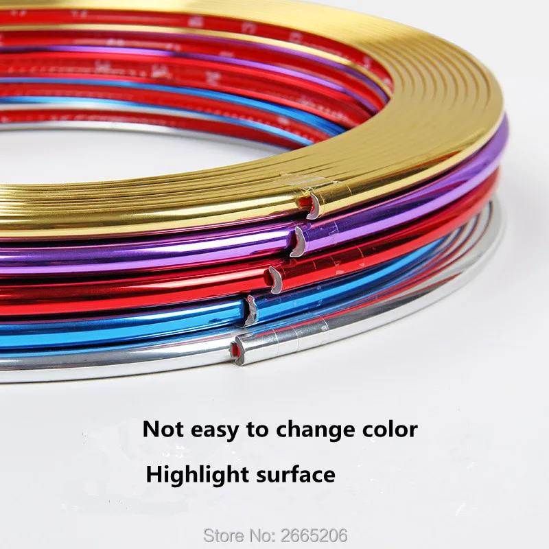 8 м Стайлинг автомобиля хромированная защита обода колеса светильник вая рамка