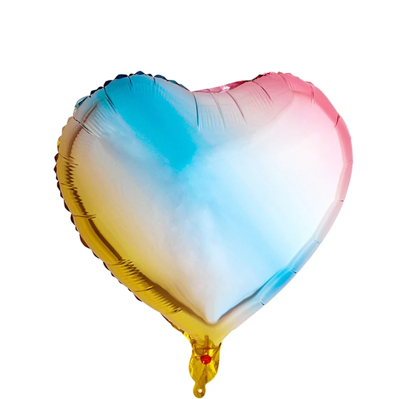 gradient heart 6 шт воздушные шары из фольги со звездами и сердечками, выпускной, вечерние украшения для детей, для мальчиков и девочек, только что вышедшие в свет, 30th 40th 50th 60th Birthday - Цвет: gradient heart