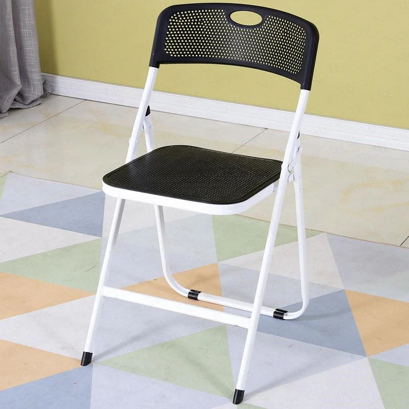 

1-0%Folding Chair Stool Back Plastic Portable Simple Modern Creative Training Office Home Outdoor Adult Dining Table