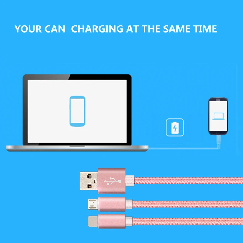 Yousigood 2 в 1 микро многофункциональный USB адаптер для синхронизации данных и зарядки брелок кабель для samsung S7 edge iPhone 5S 6 7 8 Plus