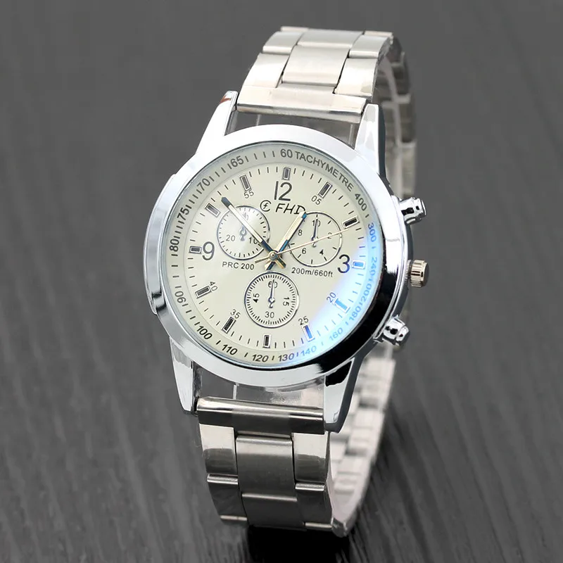 

Men's Fashion Watches White Dial Steel Band Watch Mens Watches Men's Quartz Wristwatch Man Watch relojes hombre zegarek meski