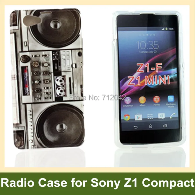 OEEKOI ретро радио печать мягкий тпу гелевый чехол для Sony Xperia Z1 Compact /Z1 Mini/M51w