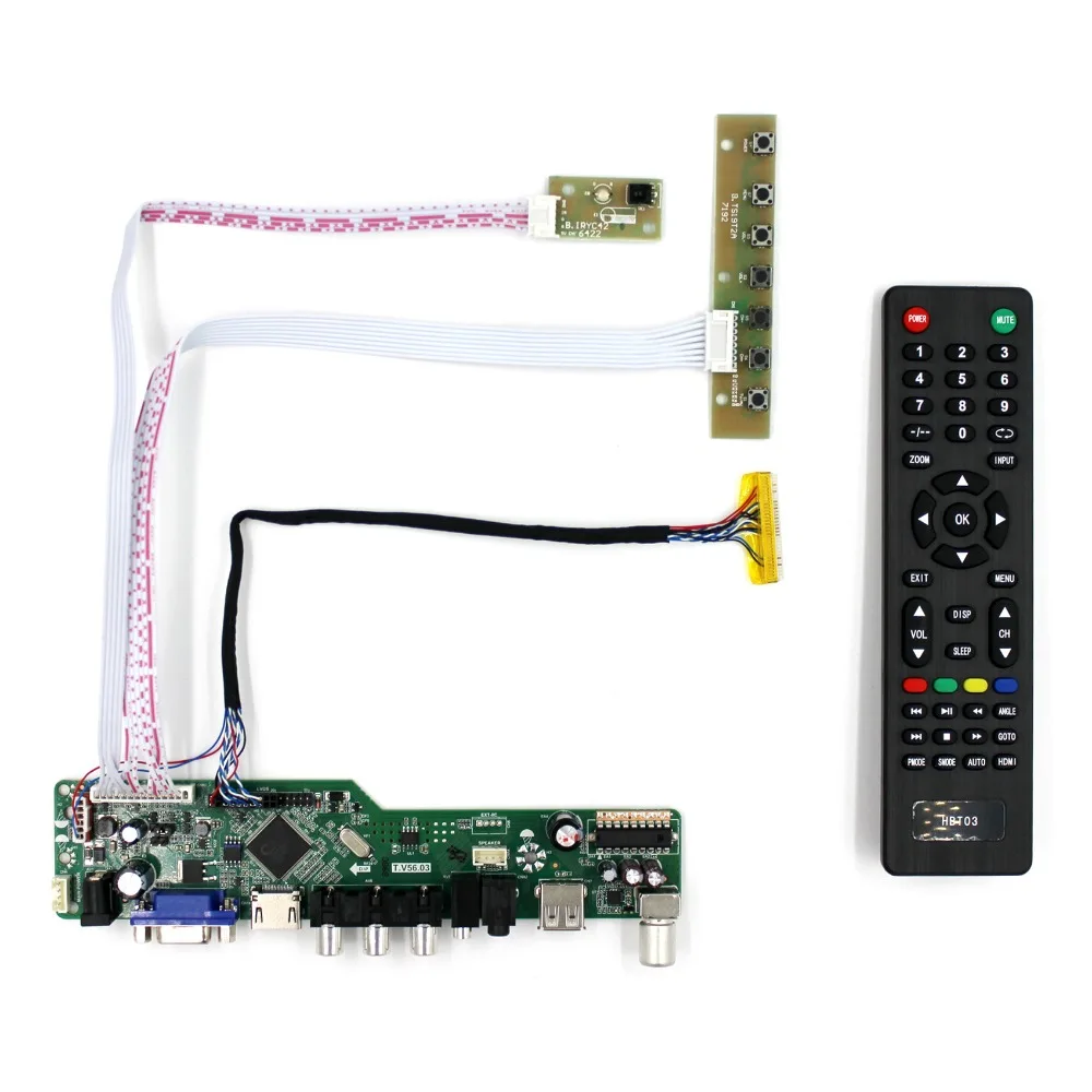 ТВ HD MI VGA AV USB аудио Плата ЖК контроллера для экрана 12 1 дюйма HSD121PHW1 1366X768|Запасные