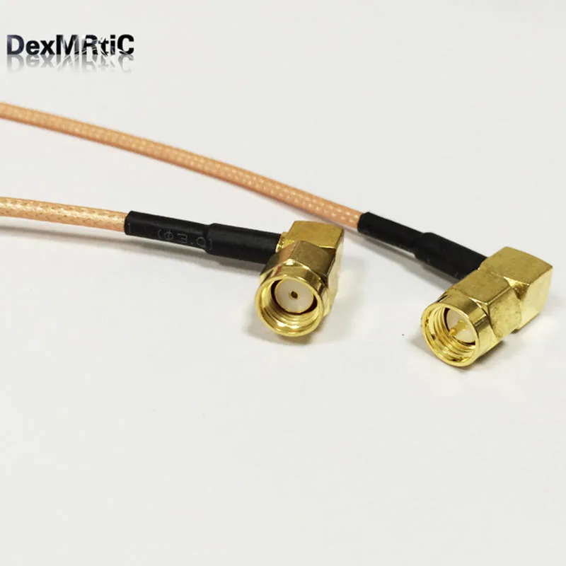 SMA Мужской Прямоугольный переключатель RP-SMA штекер 90 градусов кабель RG316 по оптовой цене Быстрая 15 см " адаптер