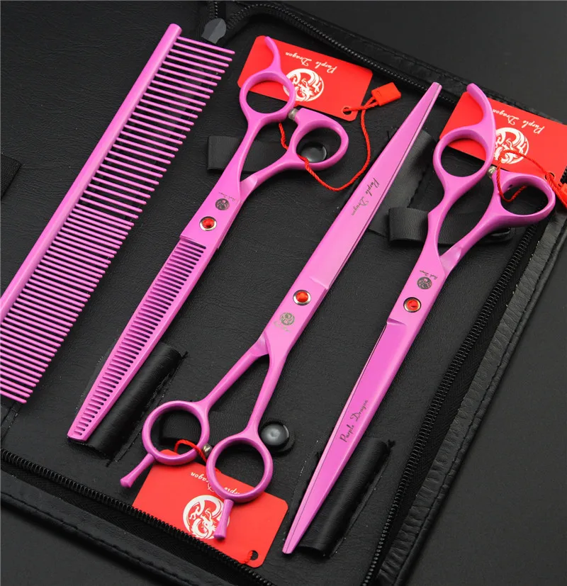 8 дюймовый Розовый собаки Уход за лошадьми ножницы продвижение|Парикмахерские