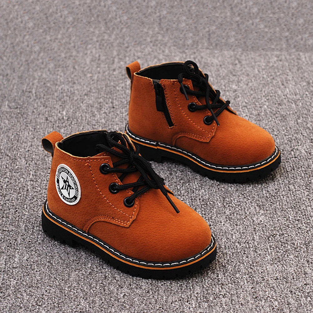 Зима новый мальчики сапоги Западный ветер звезды девушки Мартин свинья кожа