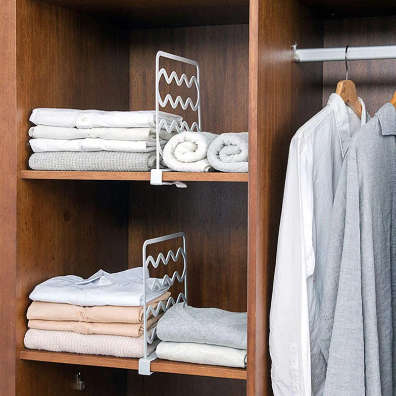 

Closet Shelf Dividers Wardrobe Partition Shelves Divider Clothes Shelving Storage Organizer High Quality Home Decorative