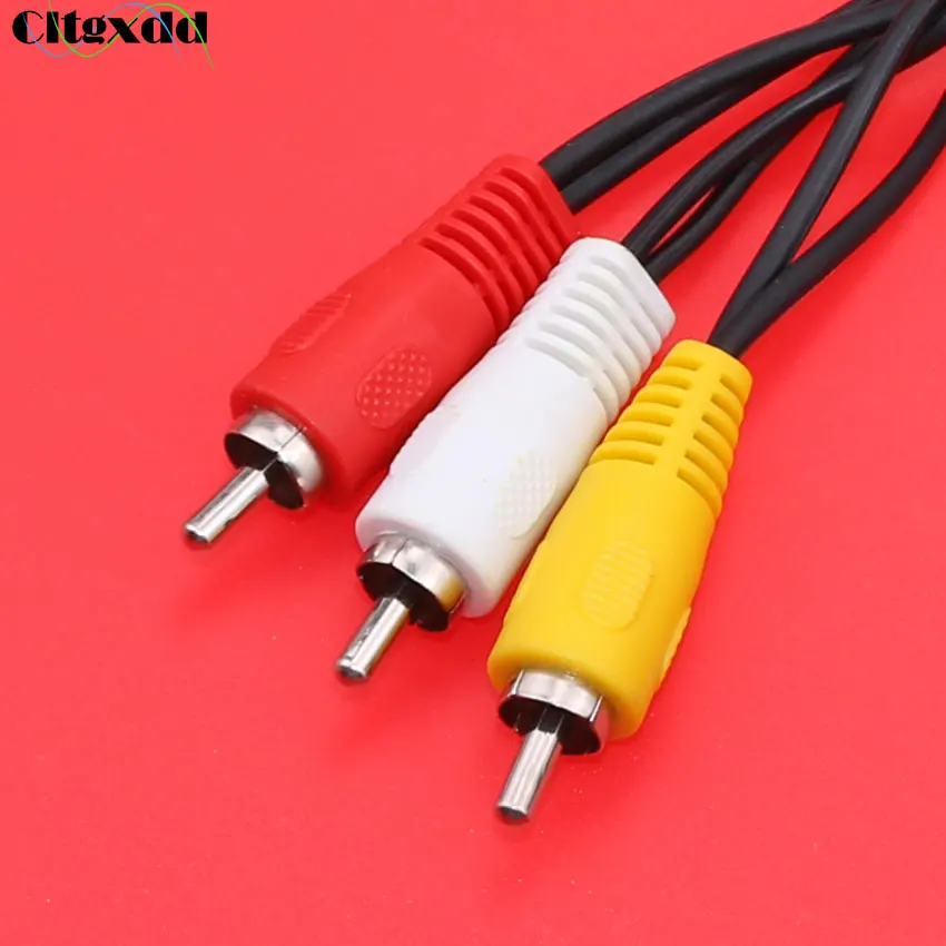 Черный аудио видео кабель cltgxdd 30 см 3RCA штекер на 6 RCA сплиттер AV TV DVD стандартной