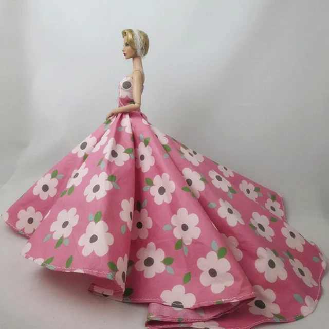 only doll clothes F Новая Свадебная Одежда для куклы Барби, роскошное свадебное платье принцессы со шлейфом, детские игрушки ручной работы, платье на день рождения - Цвет: only doll clothes F