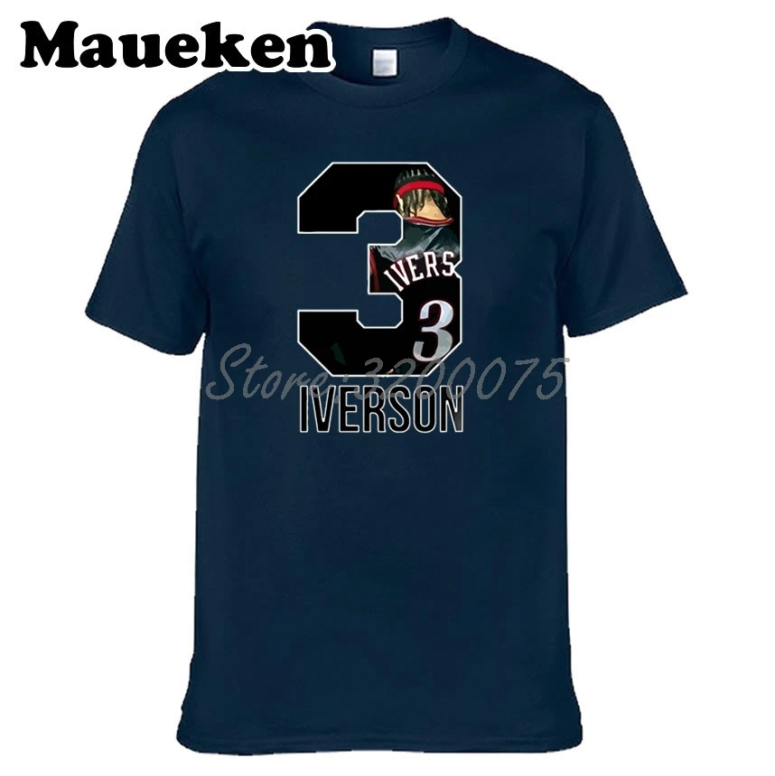 Мужская футболка Allen Iverson 3 футболки с коротким рукавом Philadelphia Legend наивысшего