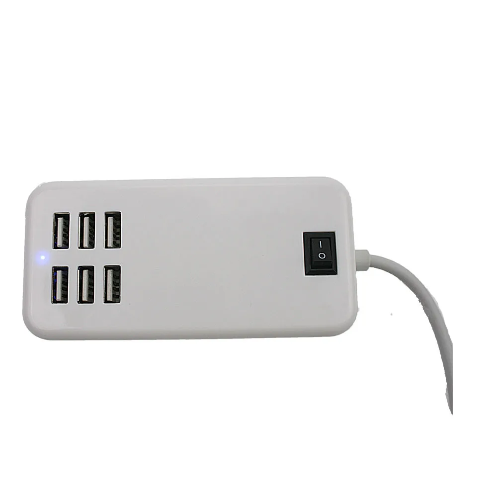 Новое портативное настольное зарядное устройство с 6 USB портами 20 Вт сетевой
