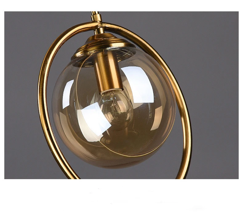 Modern single-head dining room bedroom living indoor pendant light clear bubble glass ball lamp AC110V 220V 240V | Лампы и освещение