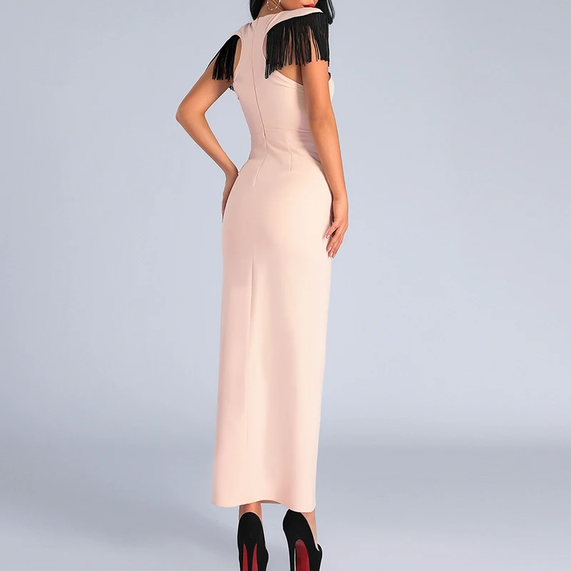 Женское вечернее платье Beateen Клубное облегающее до щиколотки с круглым вырезом