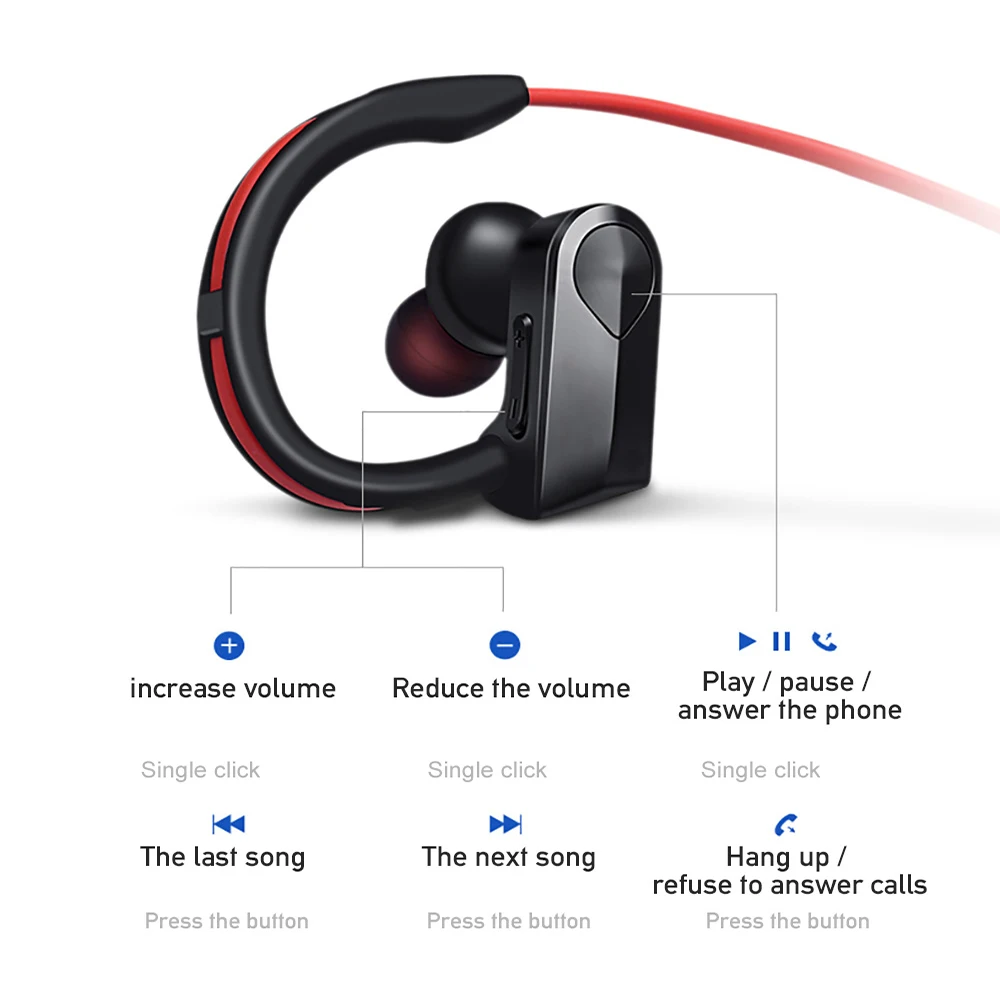 K98 беспроводные наушники Bluetooth спортивные для бега стерео гарнитура с микрофоном