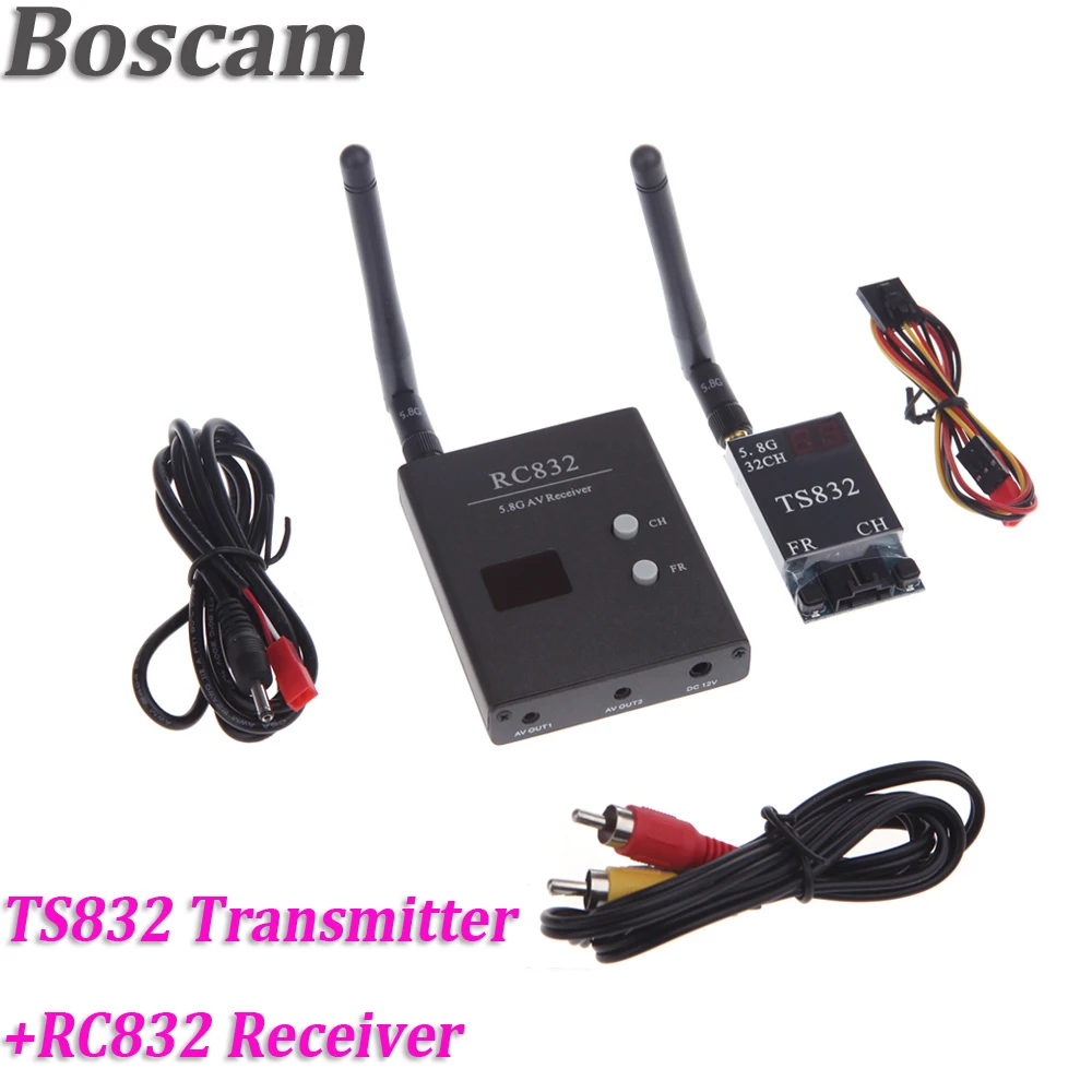 Boscam 32CH 5 8G 600mW беспроводной AV FPV передатчик TS832 + приемник RC832 модули аудио видео и