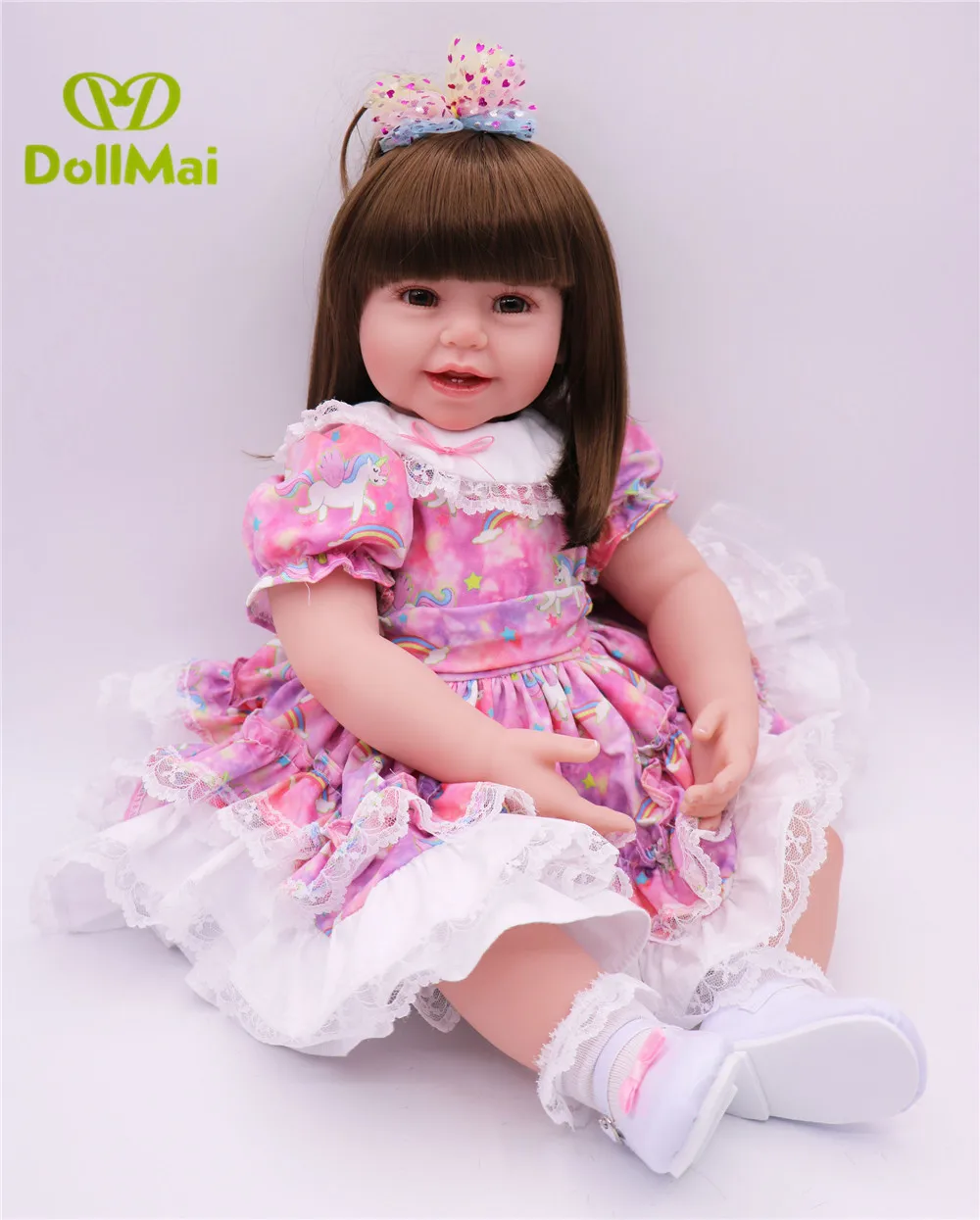 Кукла реборн силиконовая 24 дюйма 60 см|Куклы| |