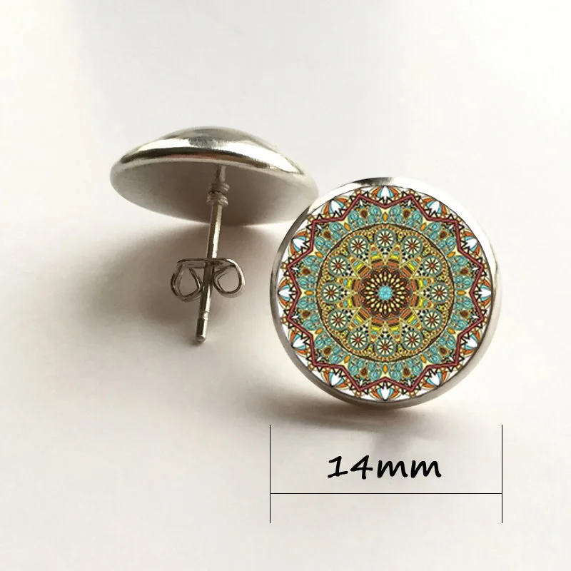 Красочные серьги цветок лотоса ювелирные изделия для женщин буддистская Йога