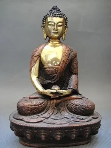 

Старый тибетский латунный буддизм Bodhisattva статуя Будды Шакьямуни N