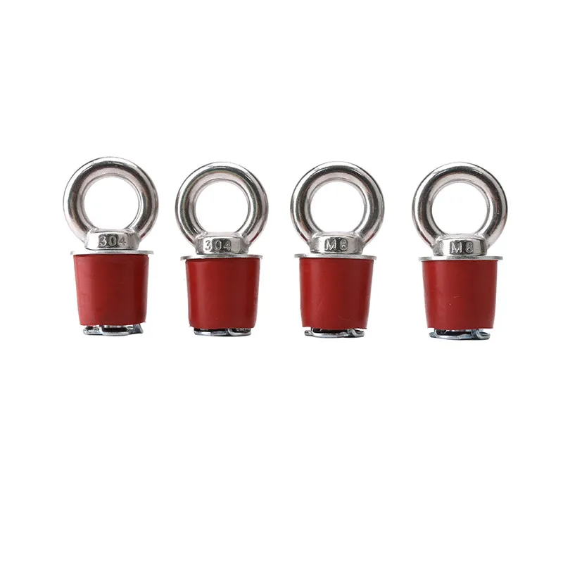 4 Pack Lock And Tie Down Anchors Eye Bolt Fasteners For Polaris Snowmobile Cargo Racks Other ATV's With A 1'' Diameter Hole |
