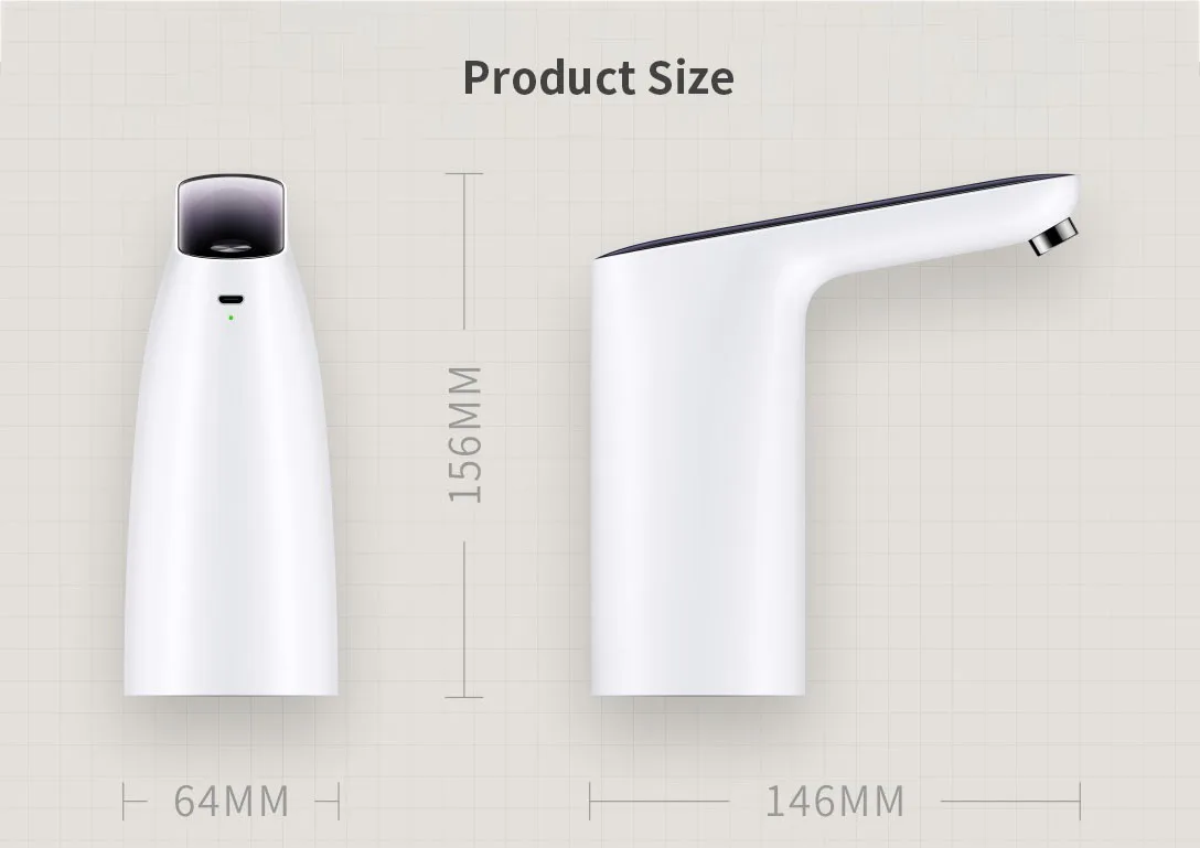 YOUPIN 3 жизни автоматический USB мини сенсорный выключатель водяной насос беспроводной Перезаряжаемый Электрический диспенсер водяной насос с USB кабелем