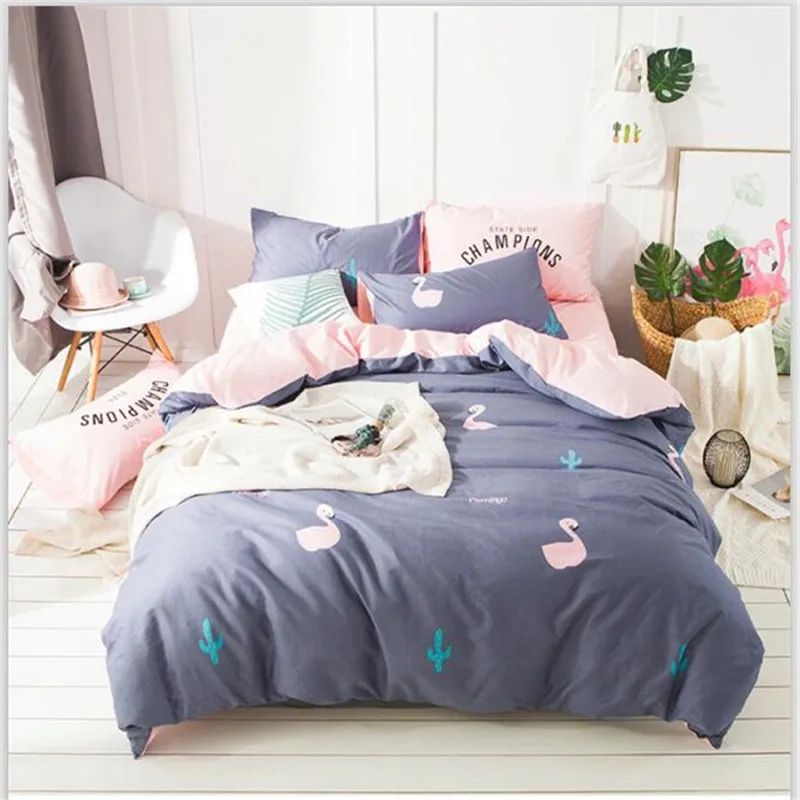 

Reactive Printing Modern Style 1.8m Cotton duvet cover sets 4pcs quality sheet/pillowcase and duvet cover set nice quilt cover