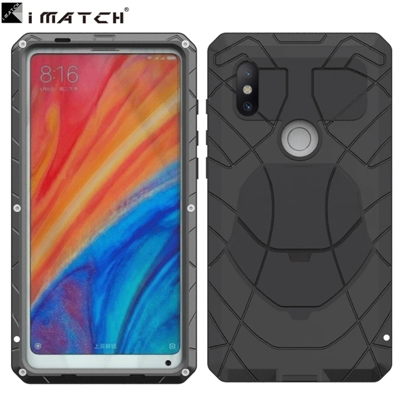 Для Xiaomi Mi Mix 2S Чехол Алюминиевый металлический силиконовый чехол для