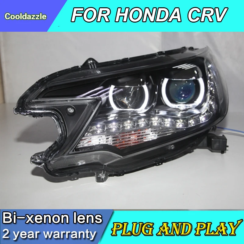 Стайлинг автомобиля для HONDA CRV CR V светодиодный ная передняя фара Angel Eyes фары 2012 2013