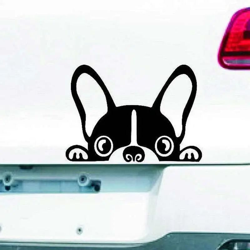 2 шт./лот автомобильные наклейки для собак Pet Boston Terrier Perro клейкая наклейка из ПВХ