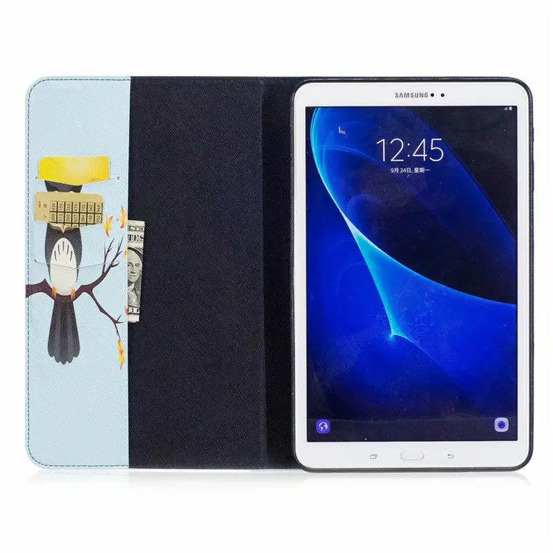 Милый мультяшный кожаный чехол с бабочками в виде совы для Samsung Galaxy Tab A6 A 6 2016 10 1 T585
