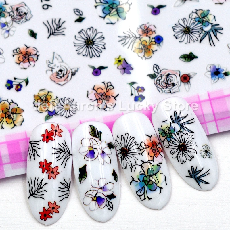 Самоклеящиеся Декоративные наклейки для дизайна ногтей декоративные накладные