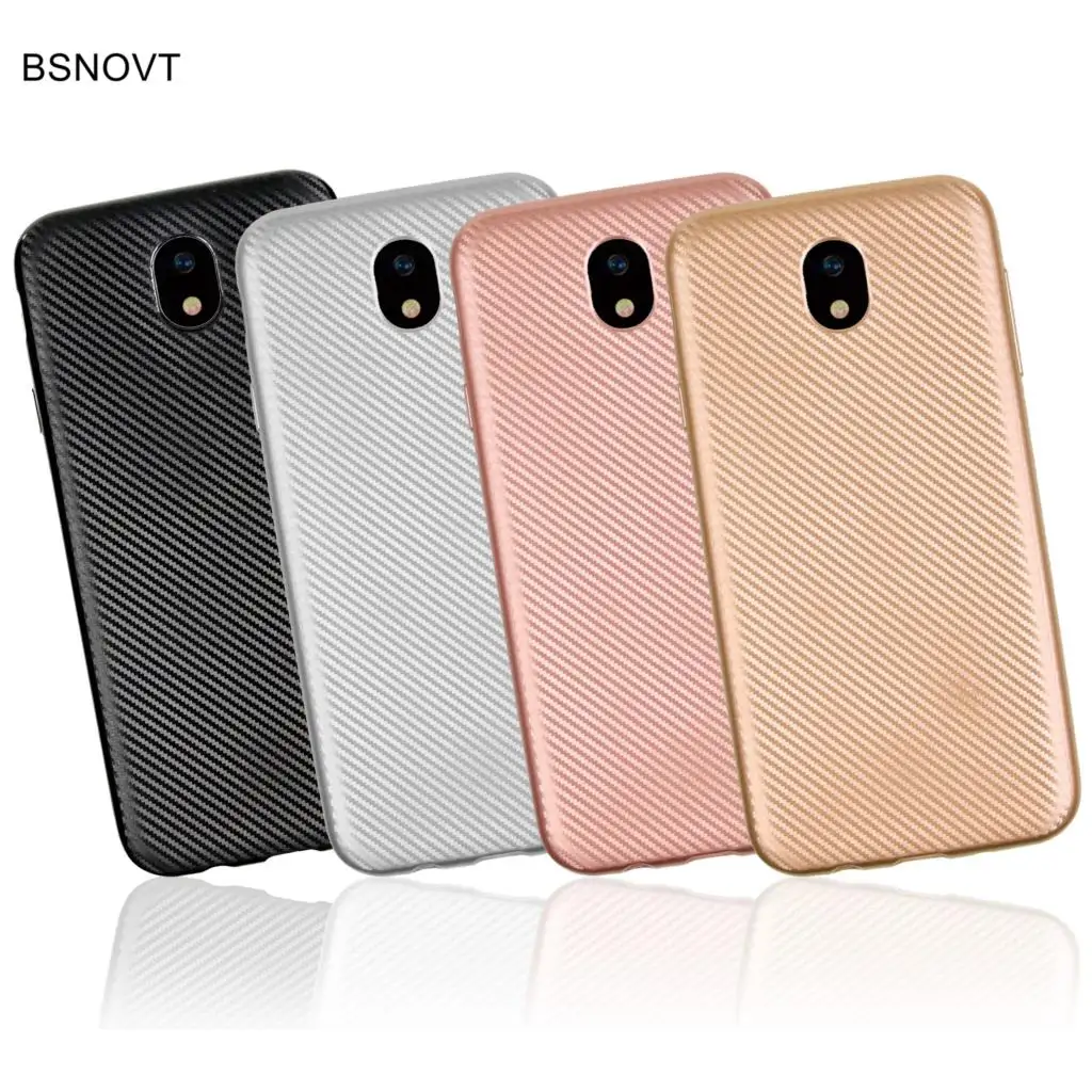 sFor Samsung Galaxy J3 2017 Case Soft Carbon fiber Slim TPU Phone For Cover J330 |