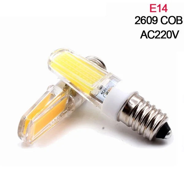 E14 9W 2609 AC220V G4 Светодиодный светильник 12 В DC/AC 3 Вт 6 Вт светодиодный G4 светодиодный bombilla luz de la super brillante G4 COB de silicona bombillas ampolla G9 - Испускаемый цвет: E14 9W 2609 AC220V