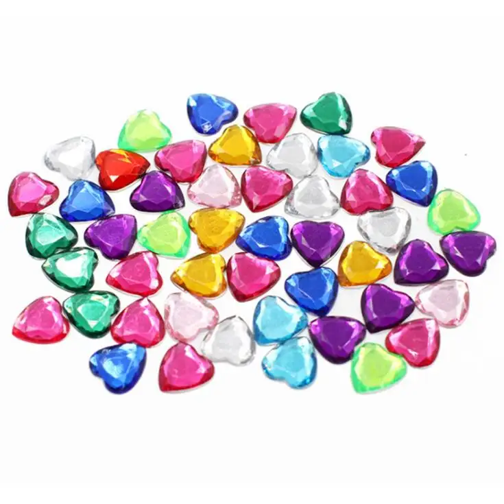 Heart 200 шт алмазные Кристальные наклейки "Камни" креативные дети Сделай Сам художественные материалы игрушки Детские декоративные наклейки 1,4-1,6 см GYH - Цвет: Heart