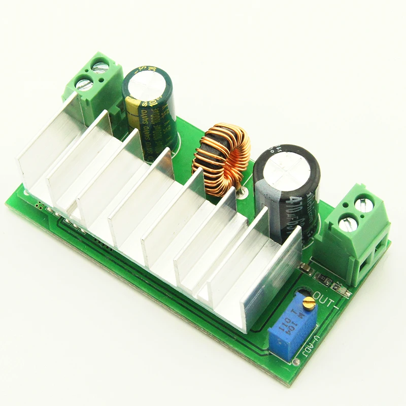 7A 200 Вт DC-DC Buck-Boost конвертер высокая эффективность вход 6-35 в поворот 6-55 алюминиевый