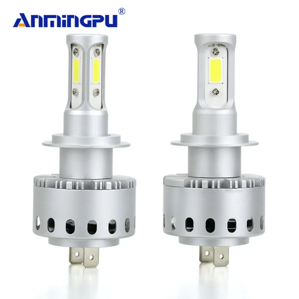 ANMINGPU лампы для фар 6500K COB светодиодный H7 Universal Lamp Led 12000LM 90W 12V 24V LED Автомобильные