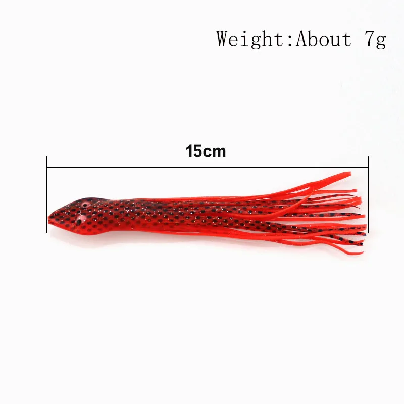 5 шт./пакет рыболовная Мягкая приманка смешанный кальмар морская снасть разные