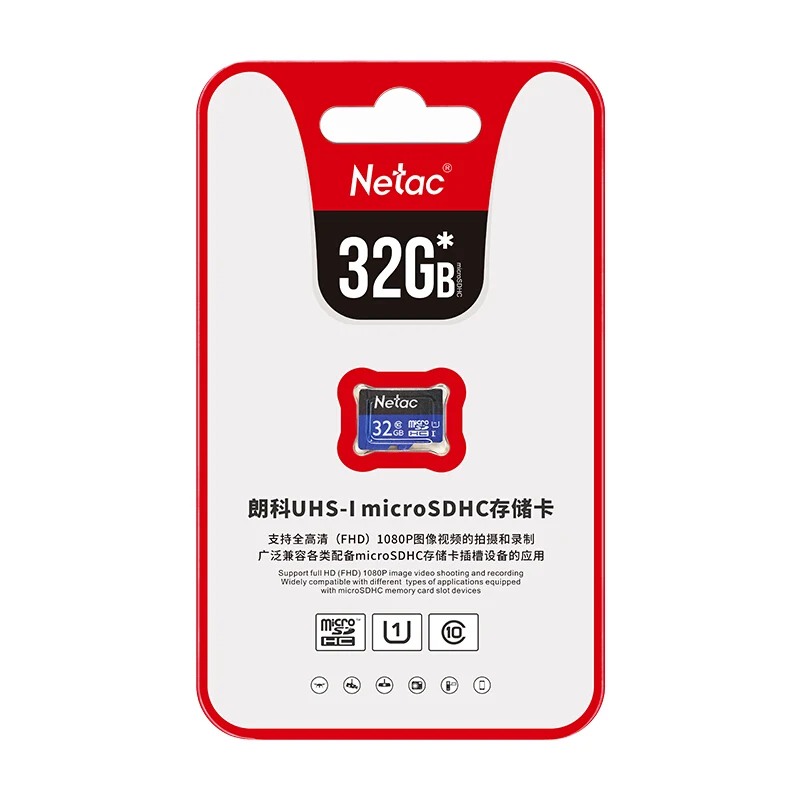 Оригинальная карта памяти Netac Micro SD P500 Class 10 16 ГБ 32 ГБ 64 Гб карта памяти C10 Mini SDHC SDXC UHS-I tf-карта для смартфона/телевизора - Емкость: 32GB